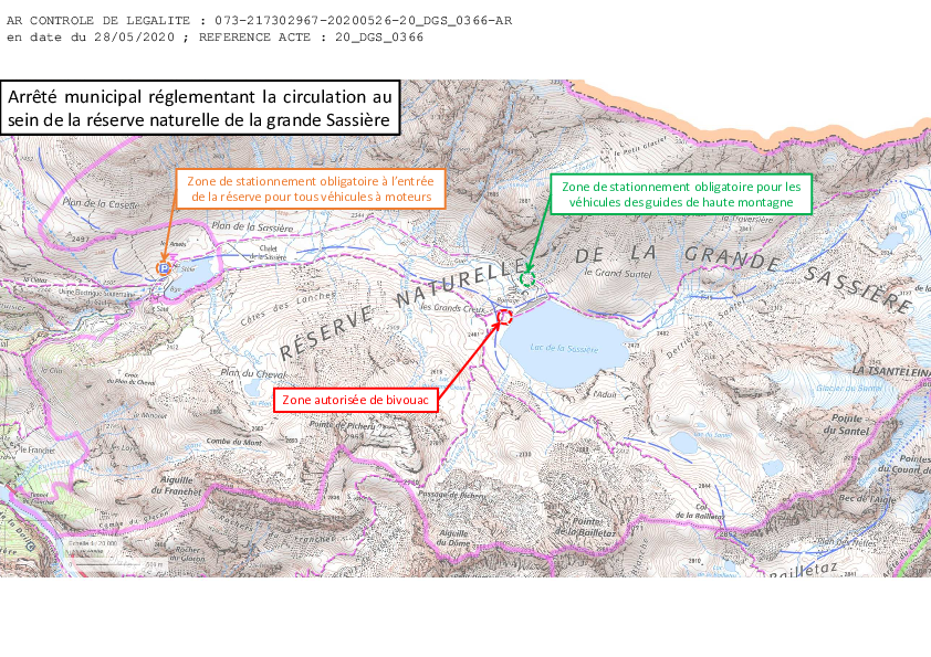 082 Annexe Plan Arrete reserve Sassiere - Compagnie des Guides Vanoise